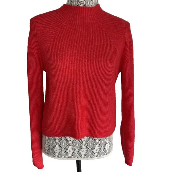 Banana Republic Sweaters - Banana Republic, long sleeve Sweater women's small bright Red, 58 % wool